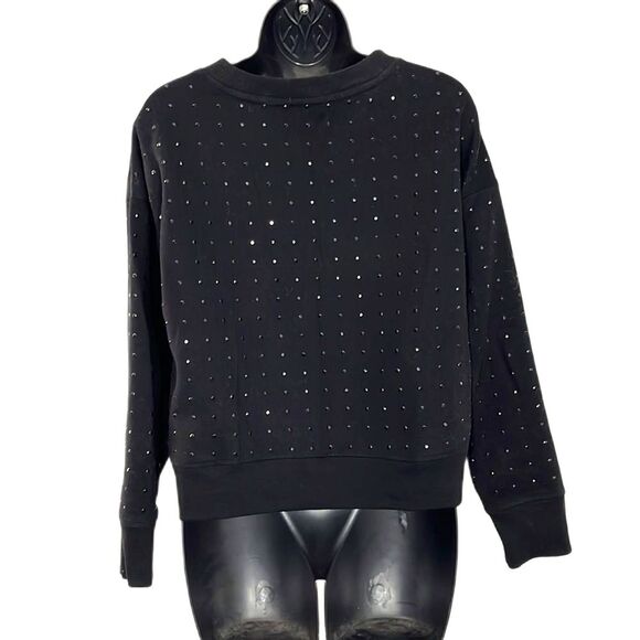 DKNY Sport 2 Piece Embellished Jogger + Pullover Fleece OutFit Black Size Xsmall - Picture 5 of 16